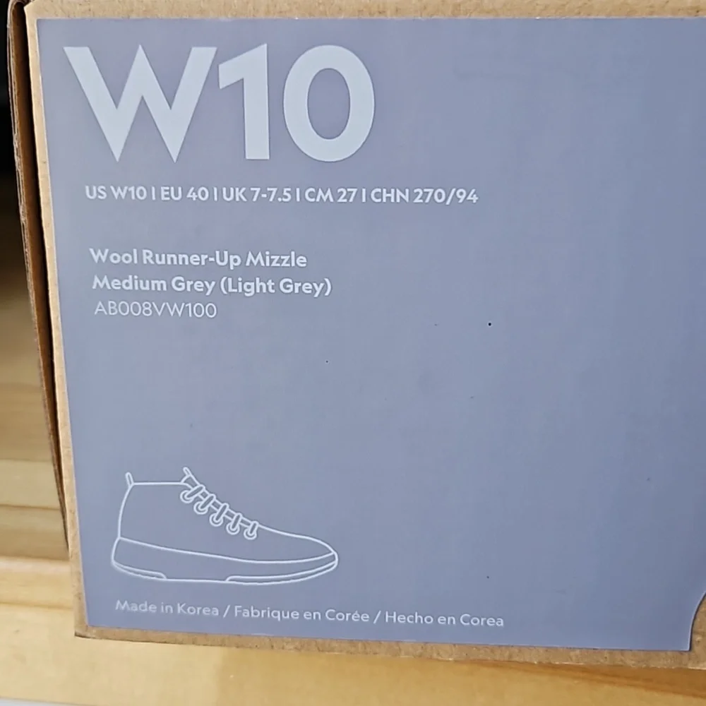 Allbirds,NIB, Wool Runner Up Mizzle Medium Grey, Women Athletic Running…
